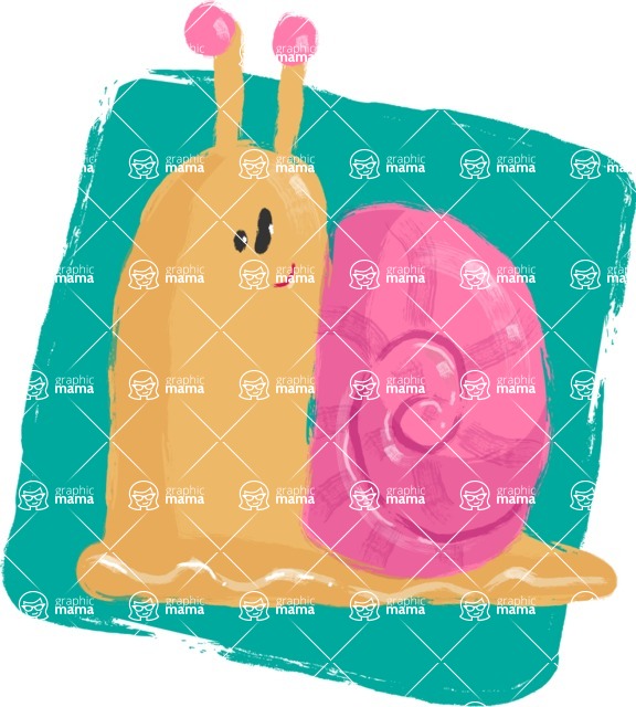 Cartoon Animal PNG Clipart - Snail Watercolor Avatar